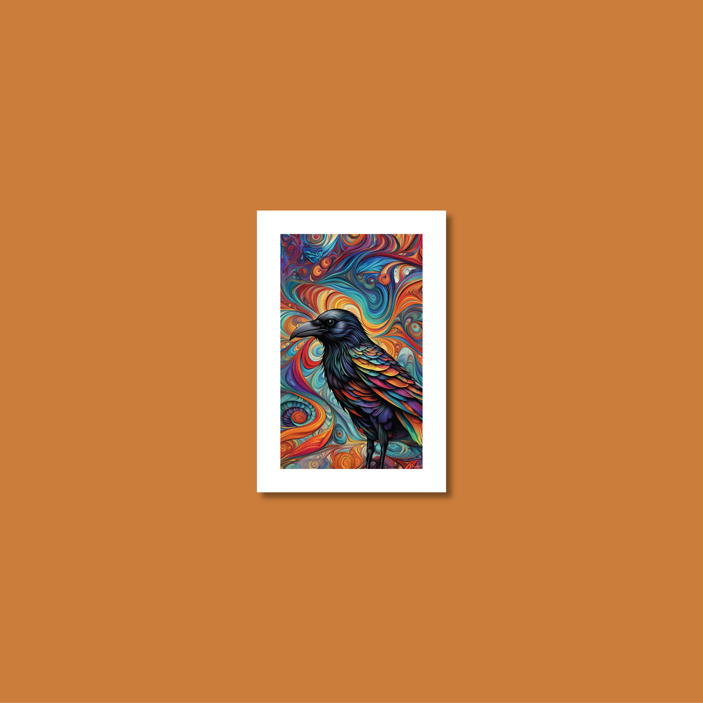ABSTRACT CROW **UNFRAMED ART PRINT**