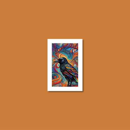 ABSTRACT CROW **UNFRAMED ART PRINT**