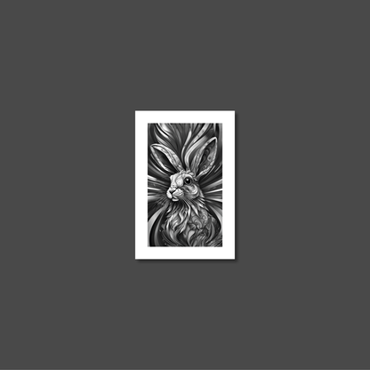ABSTRACT RABBIT **UNFRAMED ART PRINT**