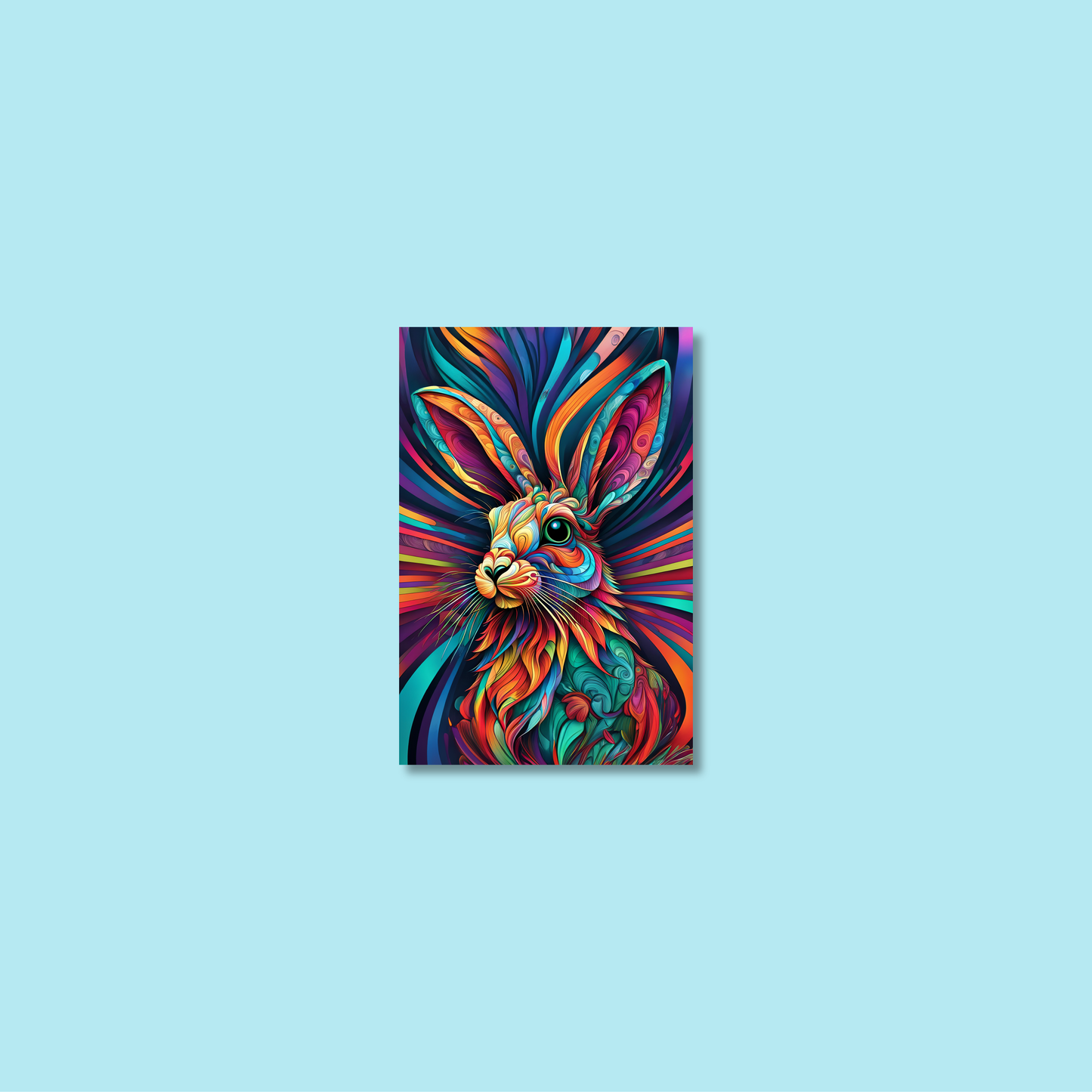 ABSTRACT RABBIT **UNFRAMED ART PRINT**
