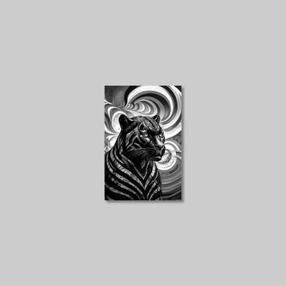 ABSTRACT BLACK PANTHER **UNFRAMED ART PRINT**
