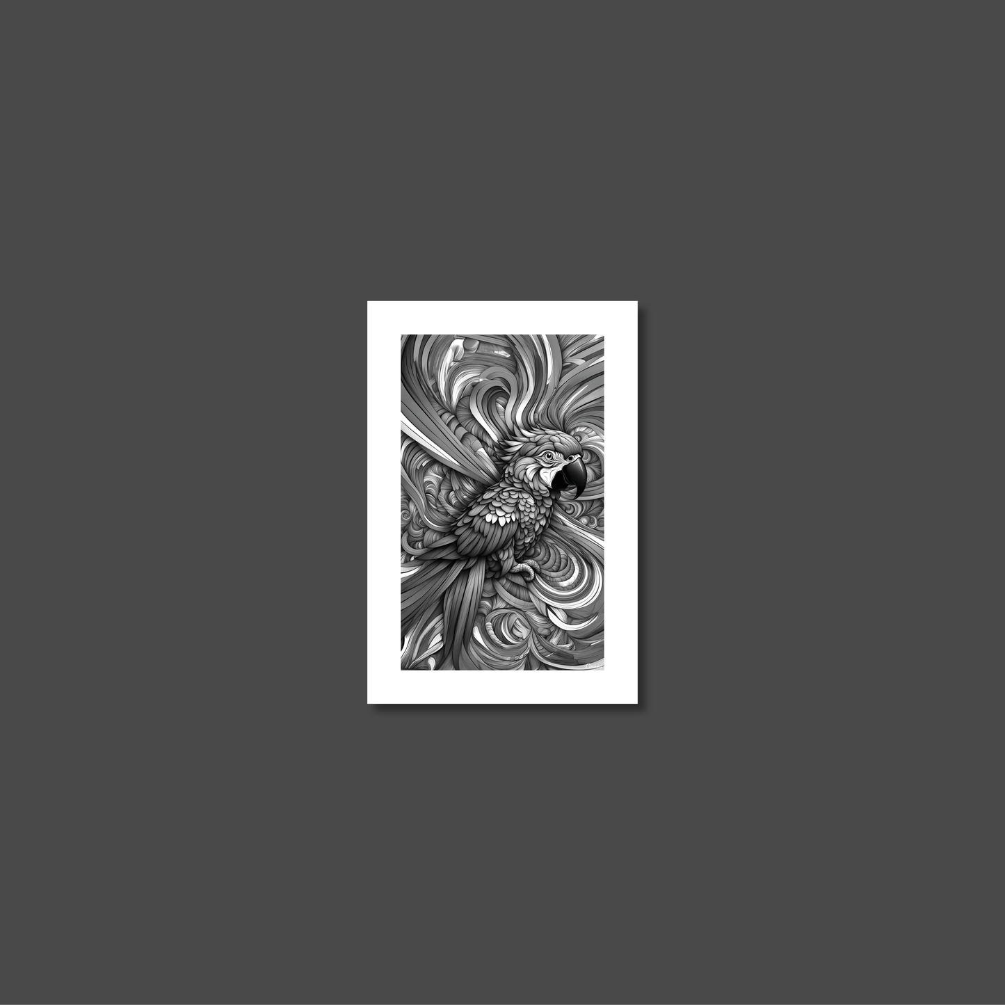 ABSTRACT PARROT **UNFRAMED ART PRINT**