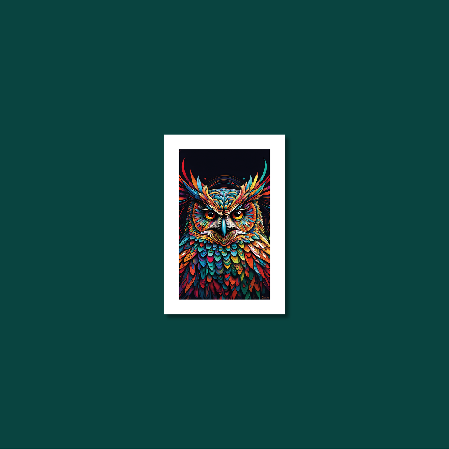 ABSTRACT OWL **UNFRAMED ART PRINT**