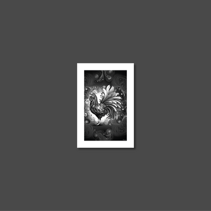 ABSTRACT COCKEREL **UNFRAMED ART PRINT**