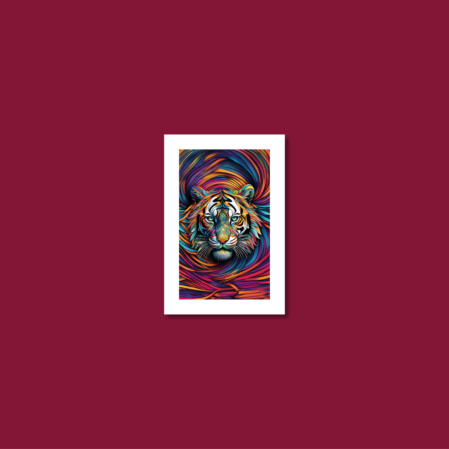 ABSTRACT TIGER **UNFRAMED ART PRINT**