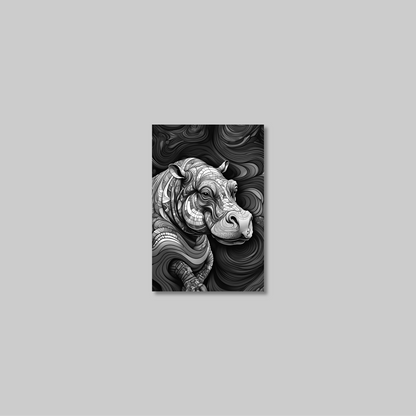 ABSTRACT HIPPO **UNFRAMED ART PRINT**