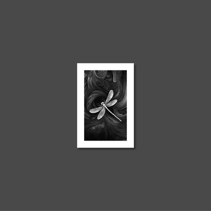 ABSTRACT DRAGONFLY **UNFRAMED ART PRINT**