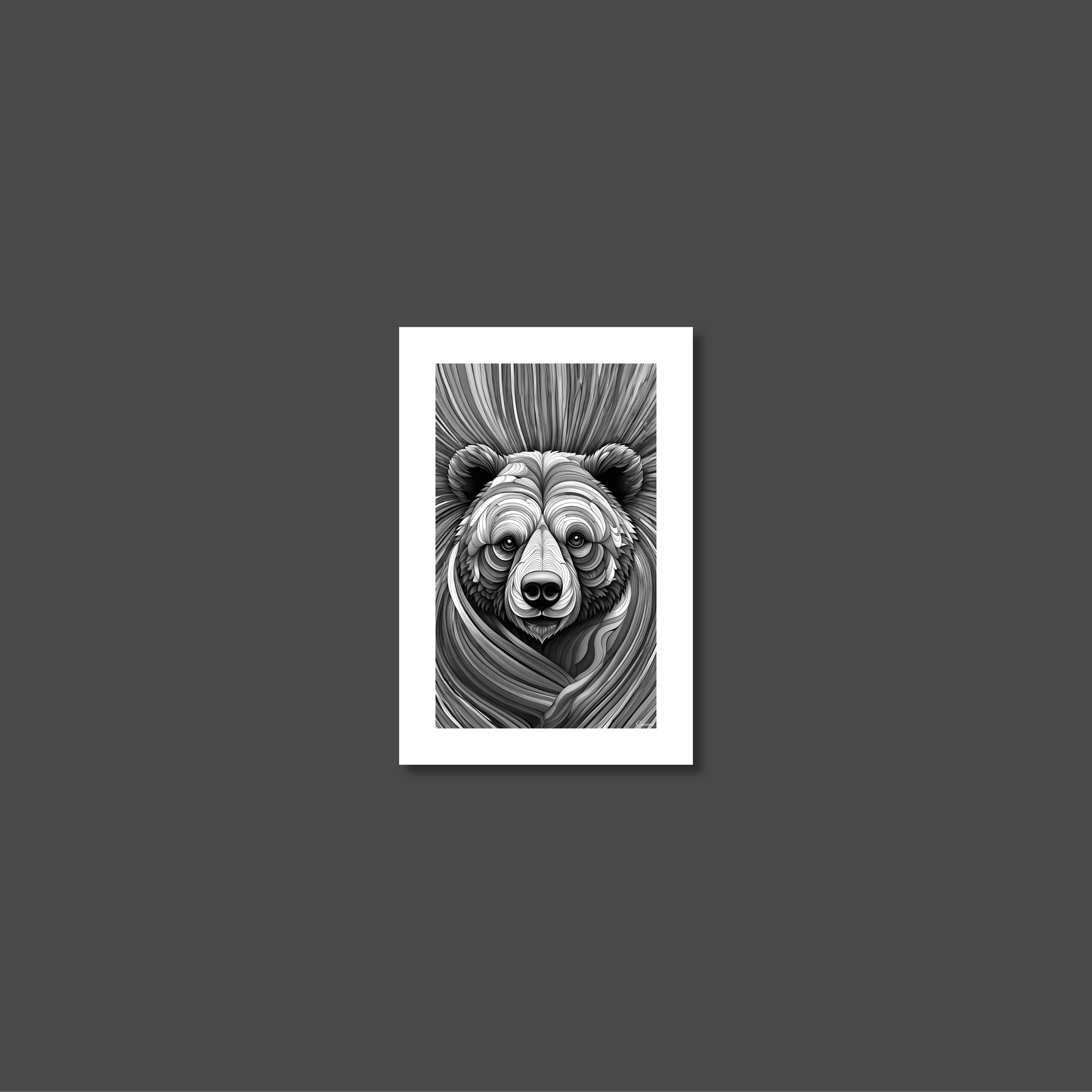 ABSTRACT BEAR **UNFRAMED ART PRINT**
