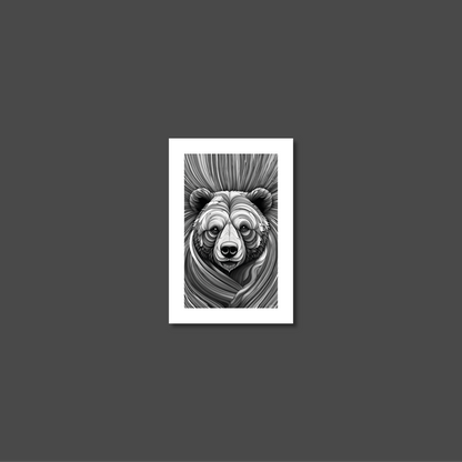 ABSTRACT BEAR **UNFRAMED ART PRINT**