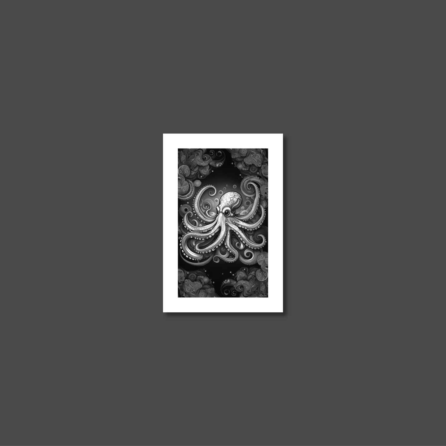 ABSTRACT OCTOPUS **UNFRAMED ART PRINT**