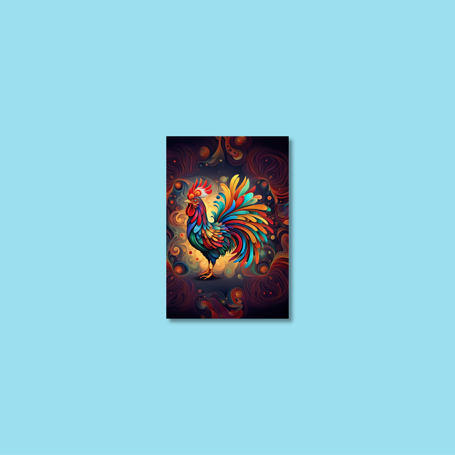 ABSTRACT COCKEREL **UNFRAMED ART PRINT**