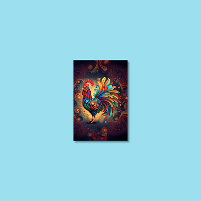 ABSTRACT COCKEREL **UNFRAMED ART PRINT**