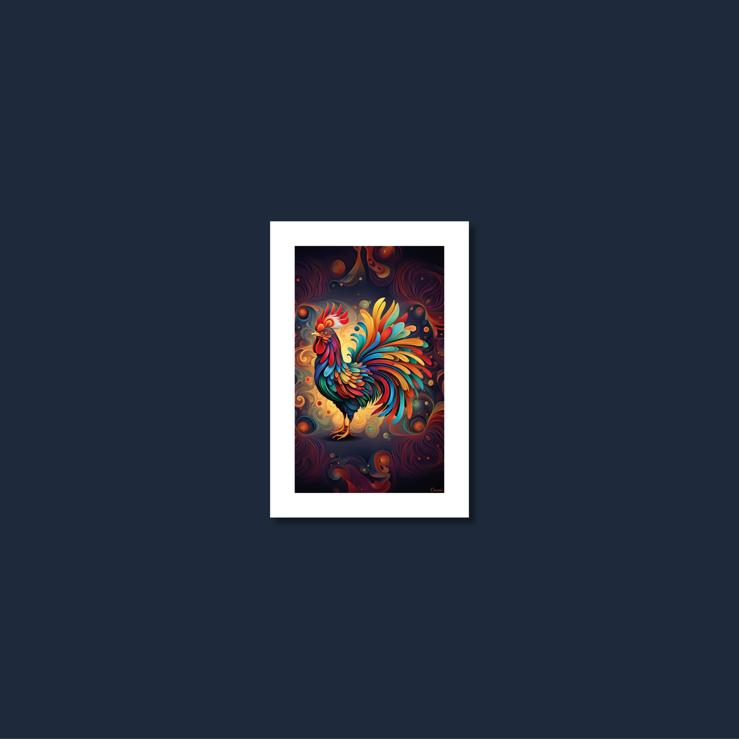 ABSTRACT COCKEREL **UNFRAMED ART PRINT**