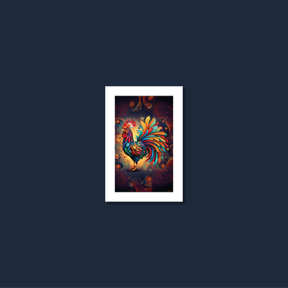 ABSTRACT COCKEREL **UNFRAMED ART PRINT**