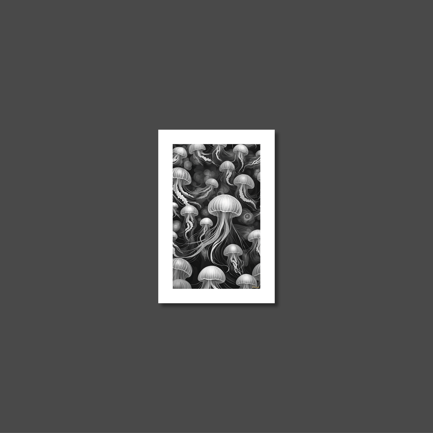 ABSTRACT JELLYFISH **UNFRAMED ART PRINT**