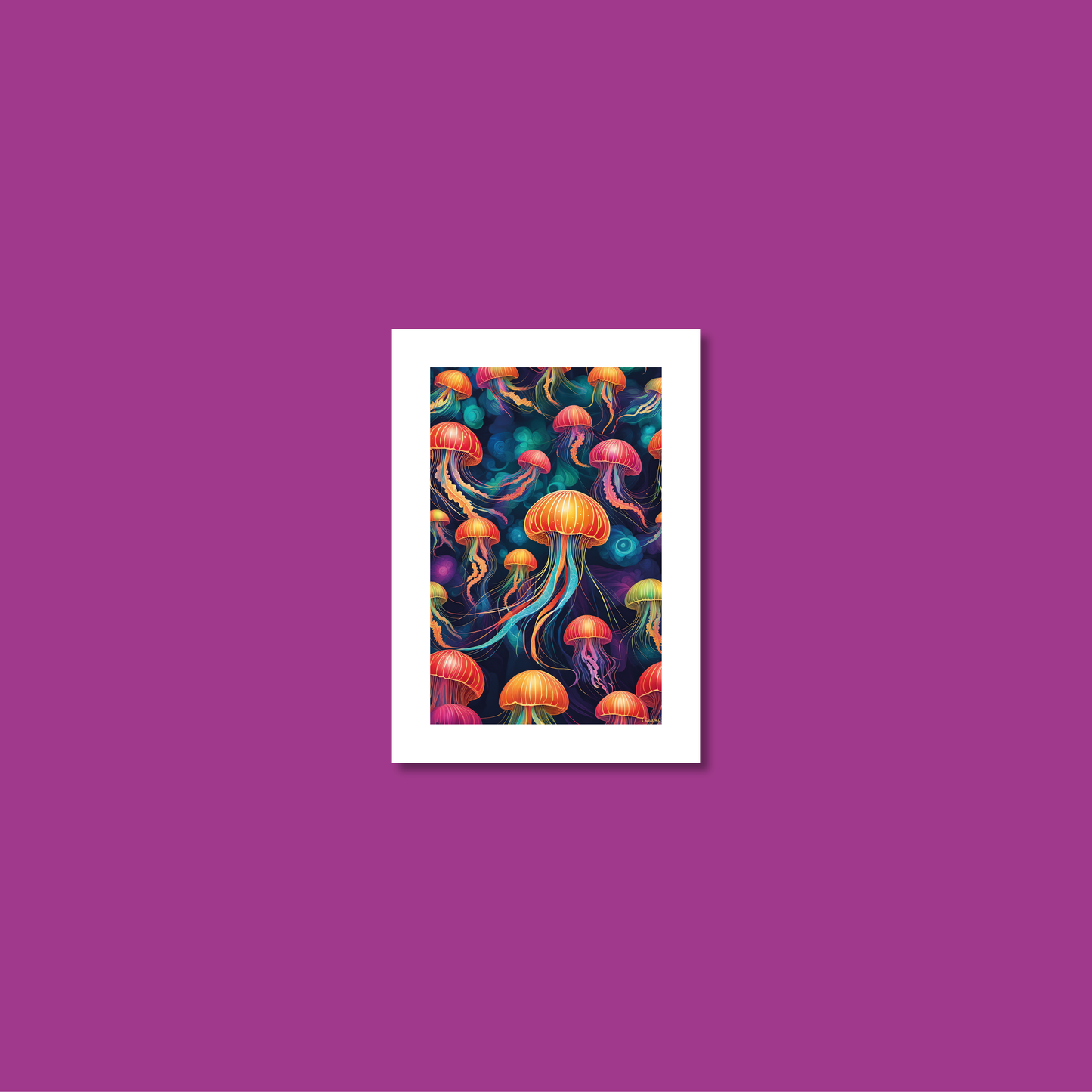 ABSTRACT JELLYFISH **UNFRAMED ART PRINT**