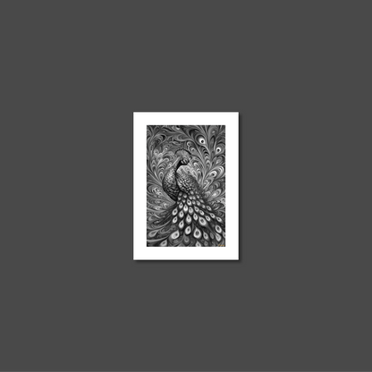ABSTRACT PEACOCK **UNFRAMED ART PRINT**