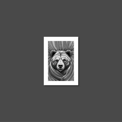 ABSTRACT BEAR **UNFRAMED ART PRINT**
