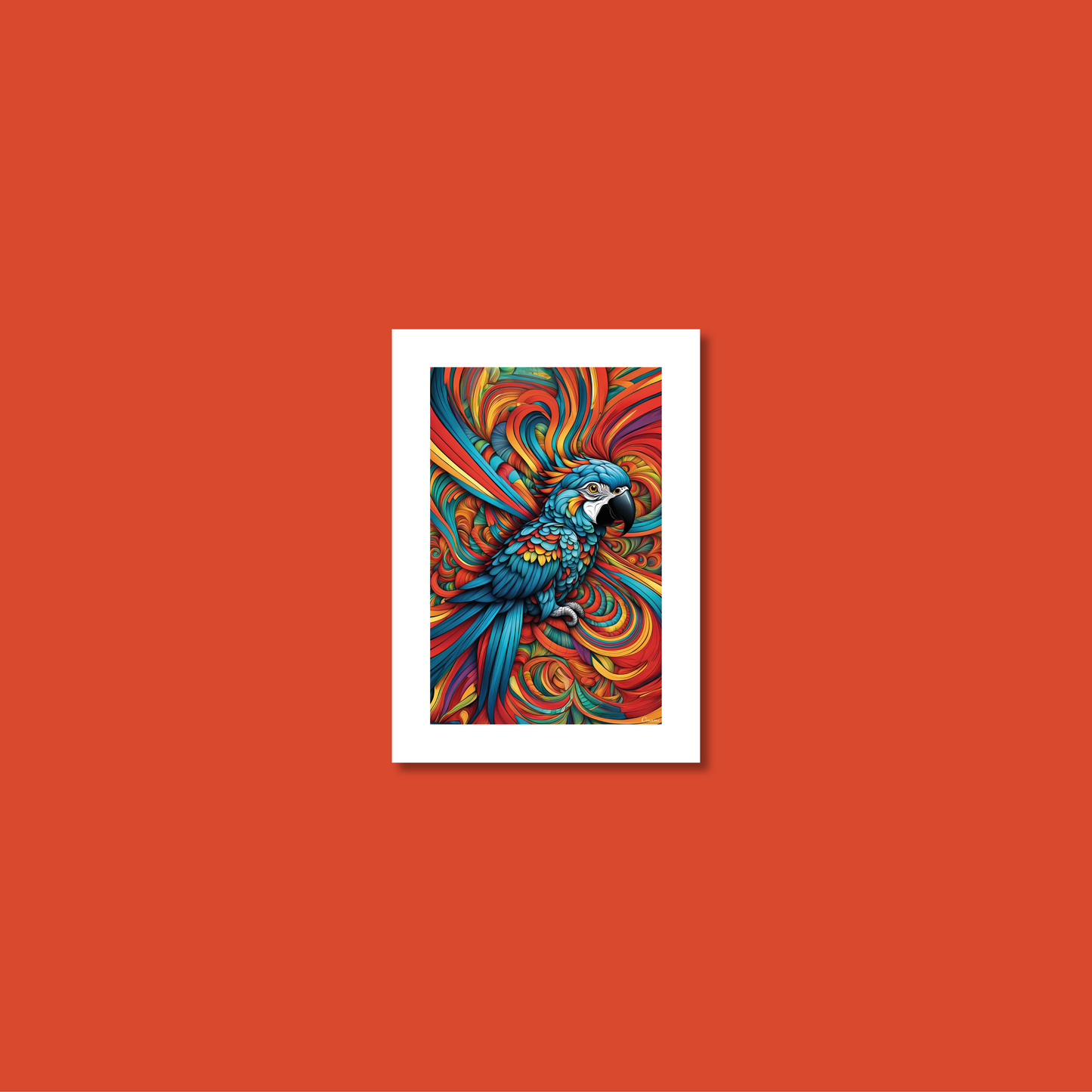 ABSTRACT PARROT **UNFRAMED ART PRINT**
