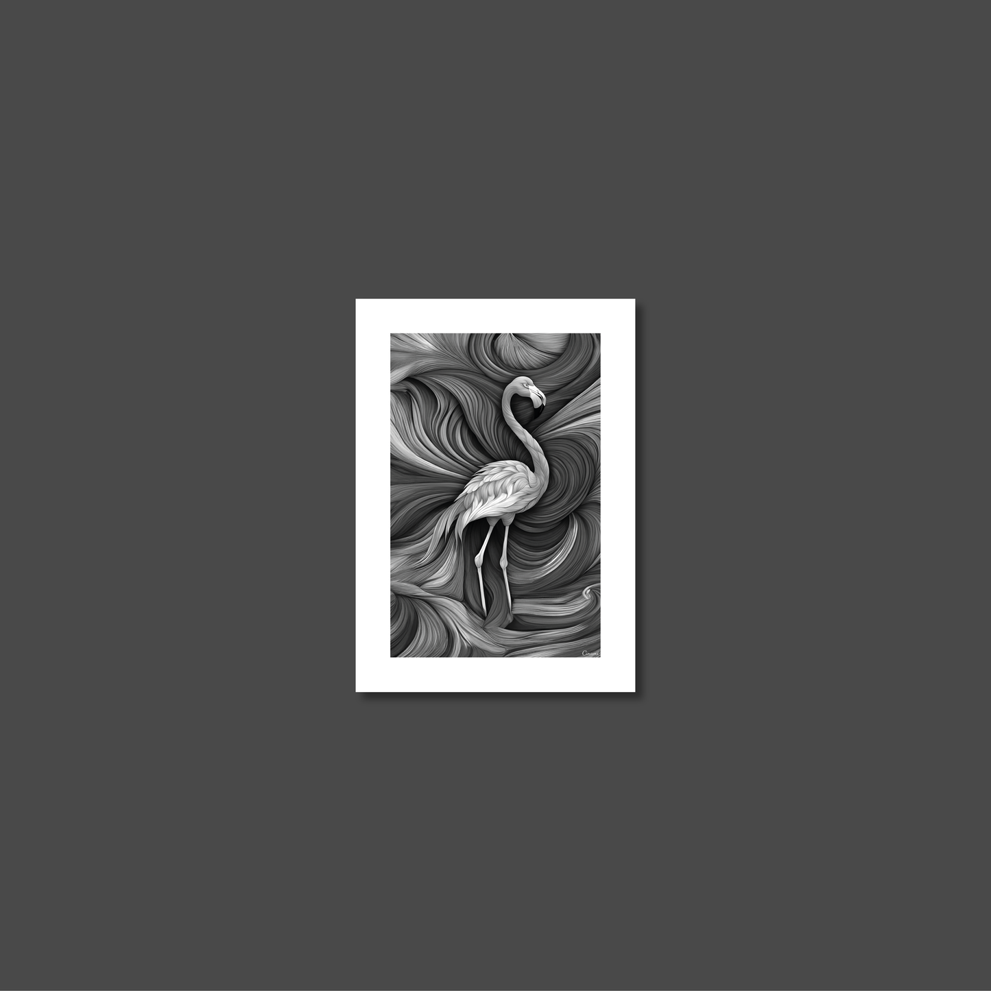 ABSTRACT FLAMINGO **UNFRAMED ART PRINT**