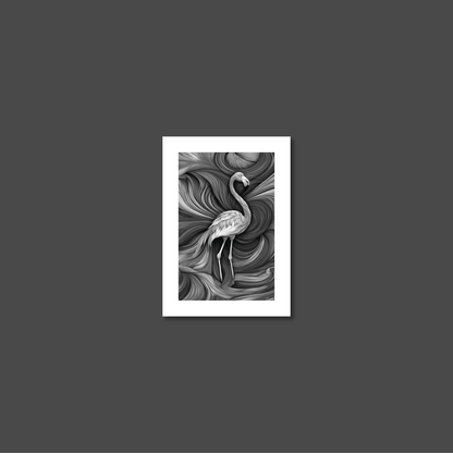 ABSTRACT FLAMINGO **UNFRAMED ART PRINT**