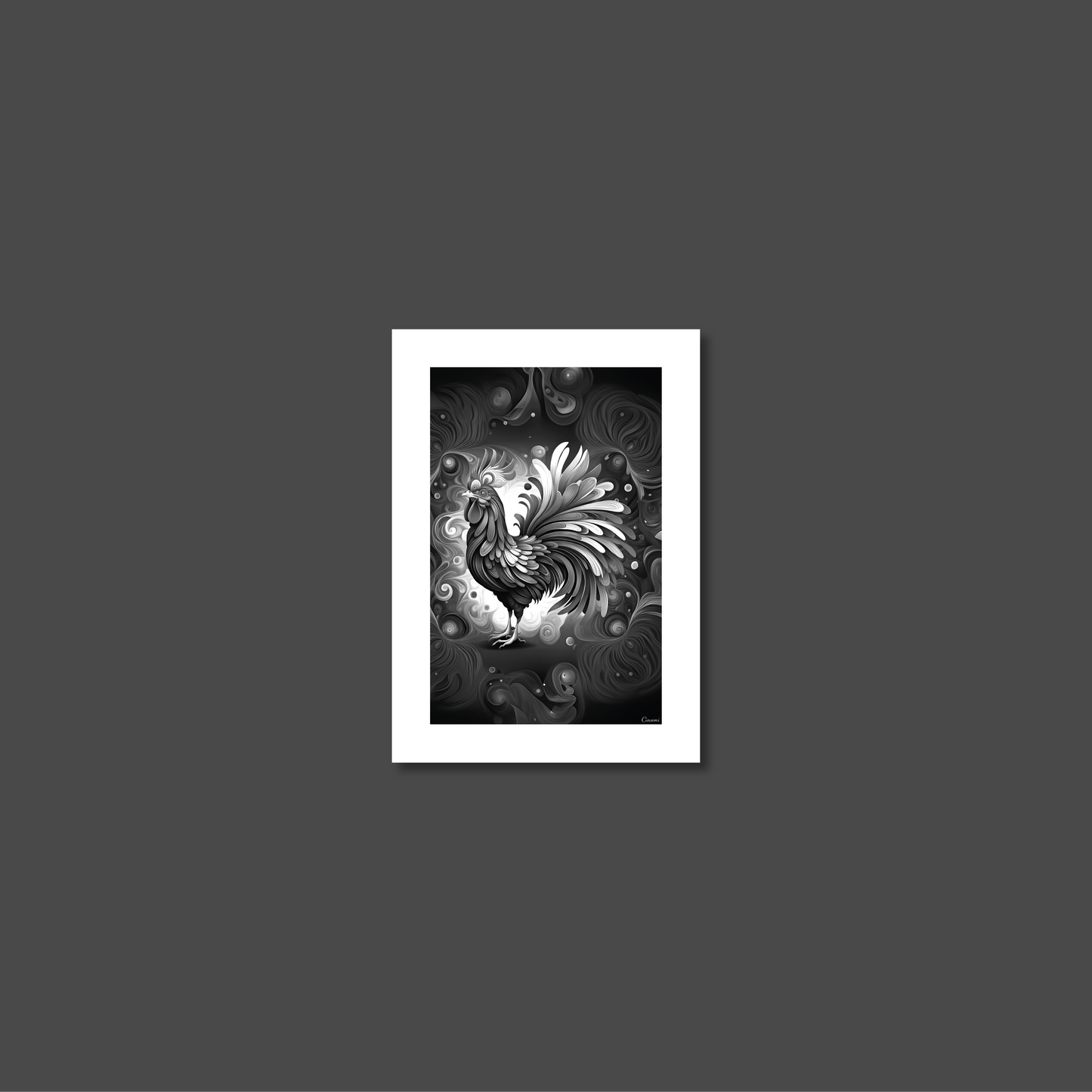 ABSTRACT COCKEREL **UNFRAMED ART PRINT**