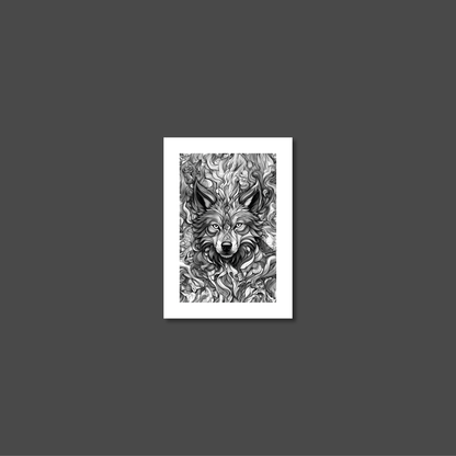 ABSTRACT WOLF **UNFRAMED ART PRINT**