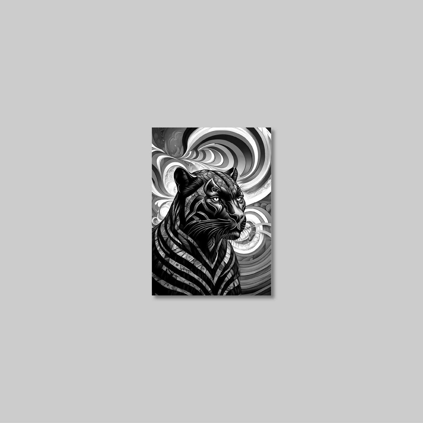 ABSTRACT BLACK PANTHER **UNFRAMED ART PRINT**