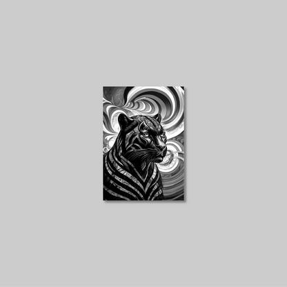 ABSTRACT BLACK PANTHER **UNFRAMED ART PRINT**