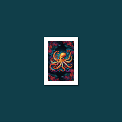 ABSTRACT OCTOPUS **UNFRAMED ART PRINT**