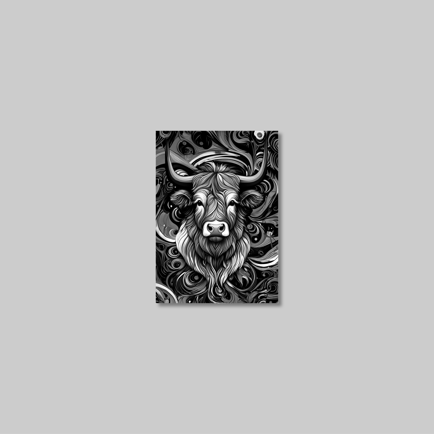 ABSTRACT HIGHLAND CATTLE **UNFRAMED ART PRINT**