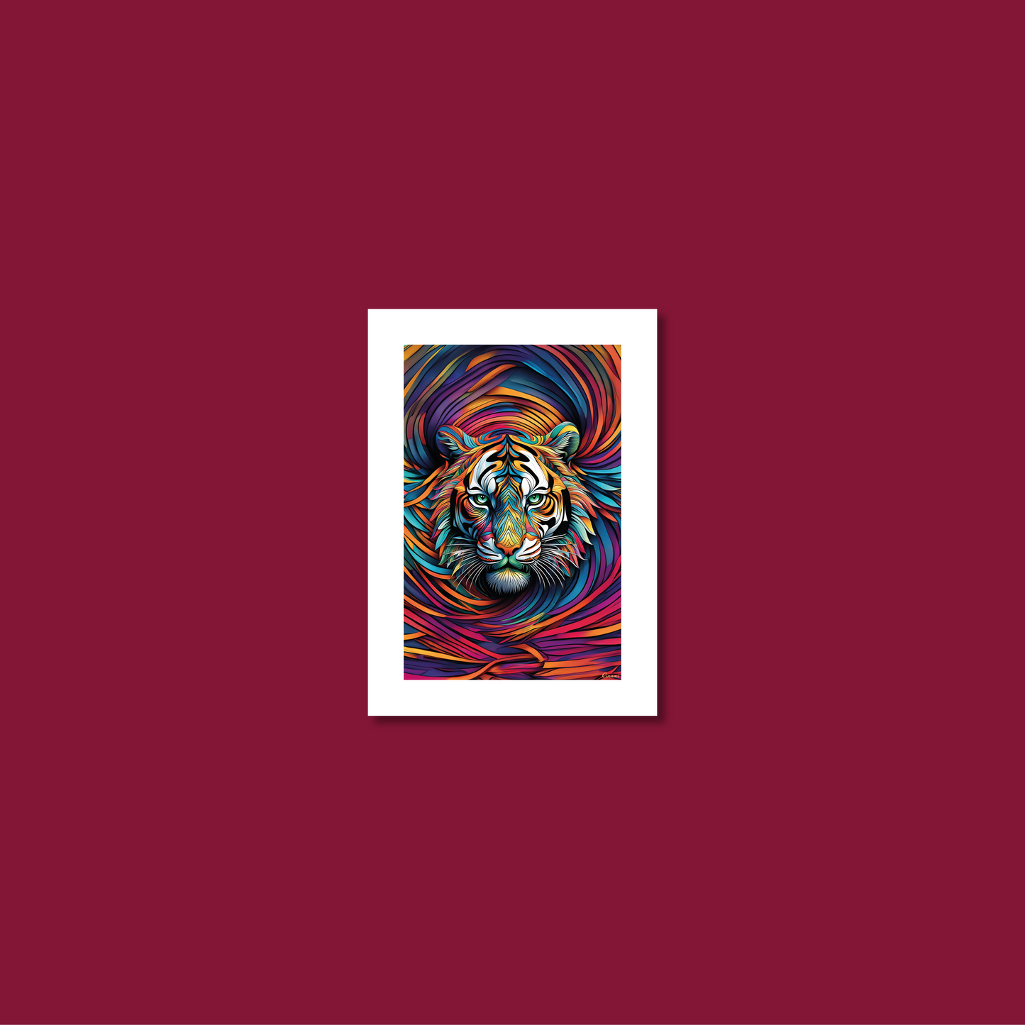 ABSTRACT TIGER **UNFRAMED ART PRINT**