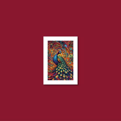 ABSTRACT PEACOCK **UNFRAMED ART PRINT**
