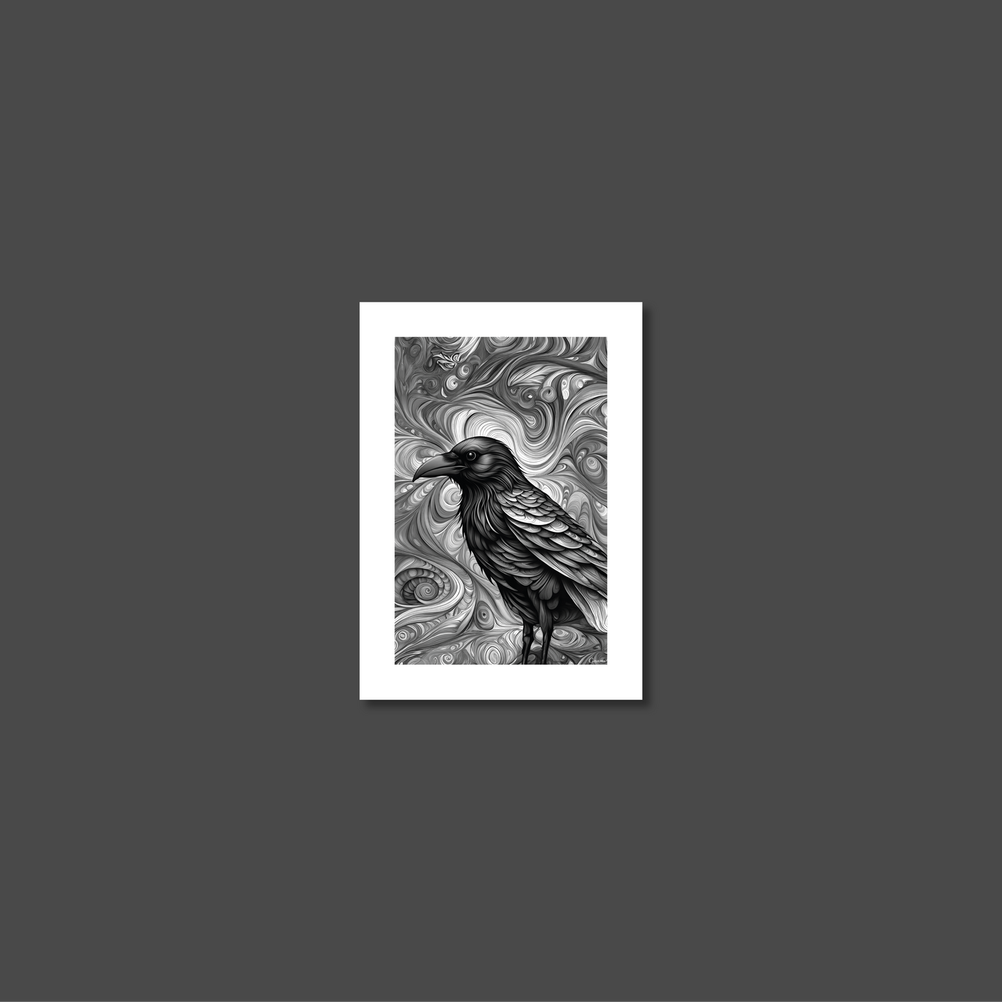 ABSTRACT CROW **UNFRAMED ART PRINT**
