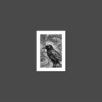 ABSTRACT CROW **UNFRAMED ART PRINT**