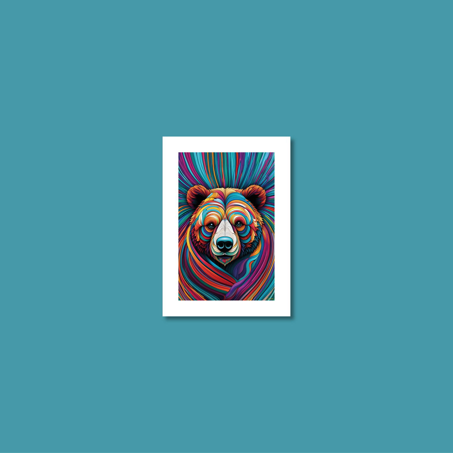 ABSTRACT BEAR **UNFRAMED ART PRINT**