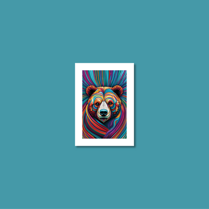 ABSTRACT BEAR **UNFRAMED ART PRINT**