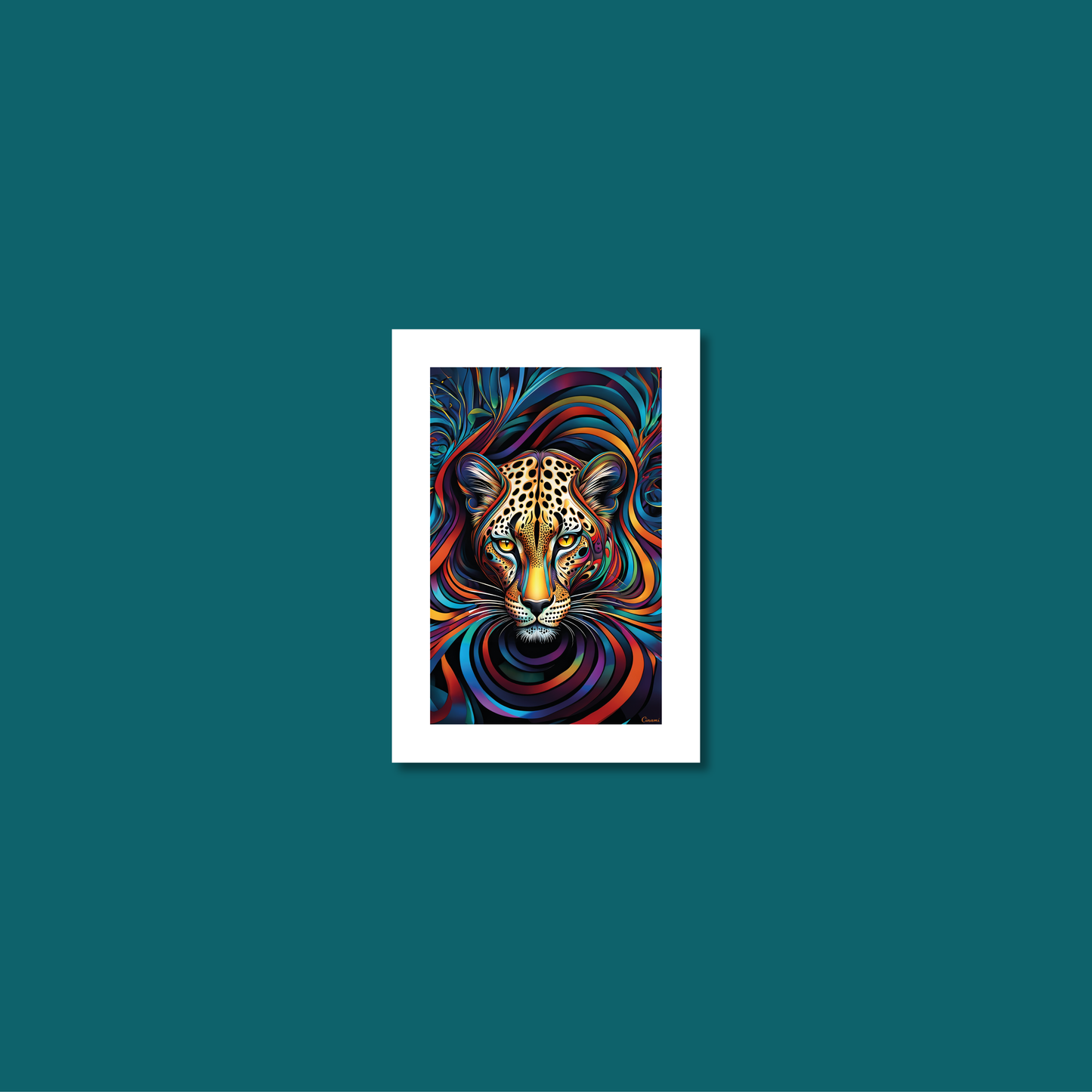 ABSTRACT LEOPARD **UNFRAMED ART PRINT**