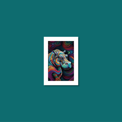 ABSTRACT HIPPO **UNFRAMED ART PRINT**