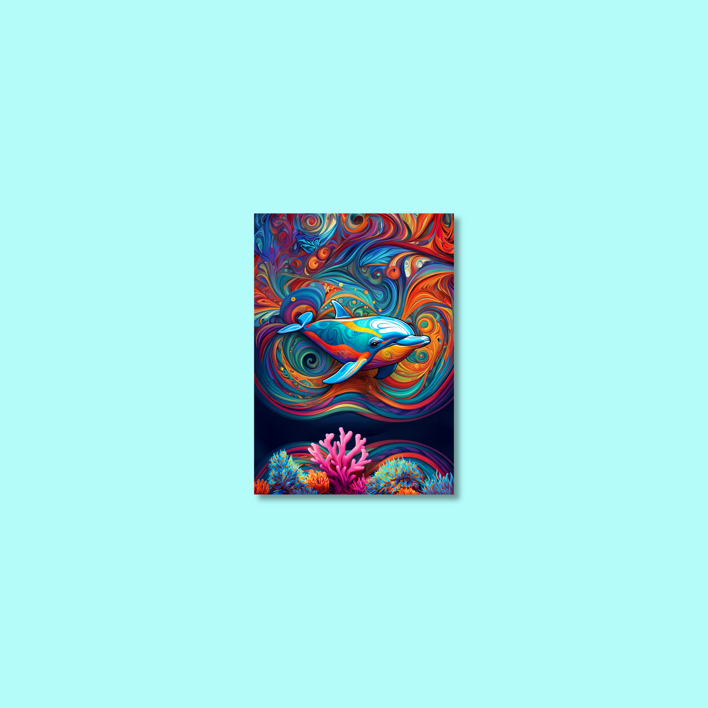ABSTRACT DOLPHIN **UNFRAMED ART PRINT**