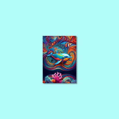 ABSTRACT DOLPHIN **UNFRAMED ART PRINT**