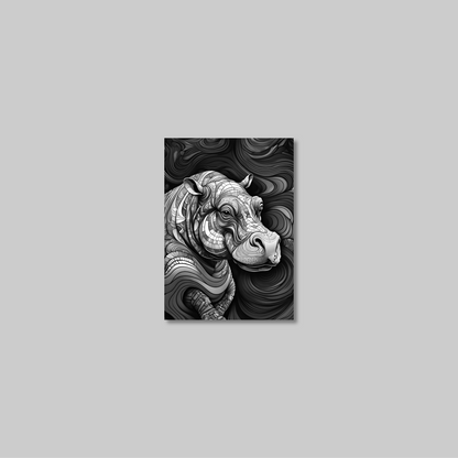ABSTRACT HIPPO **UNFRAMED ART PRINT**