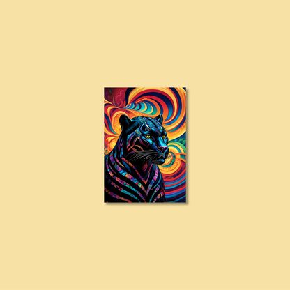 ABSTRACT BLACK PANTHER **UNFRAMED ART PRINT**