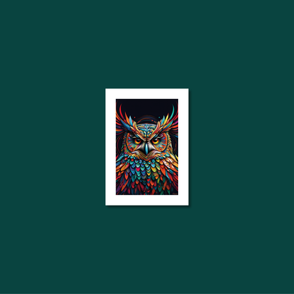 ABSTRACT OWL **UNFRAMED ART PRINT**