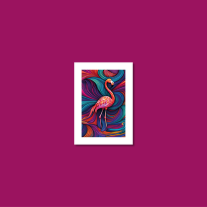 ABSTRACT FLAMINGO **UNFRAMED ART PRINT**