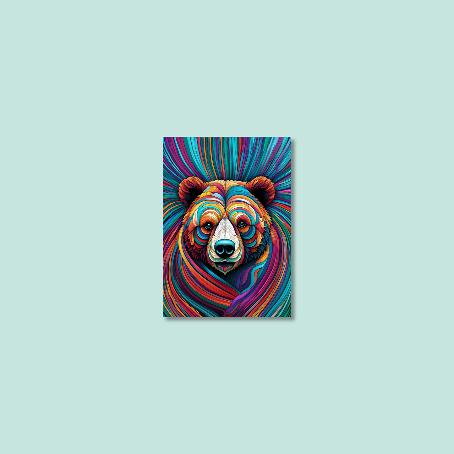 ABSTRACT BEAR **UNFRAMED ART PRINT**