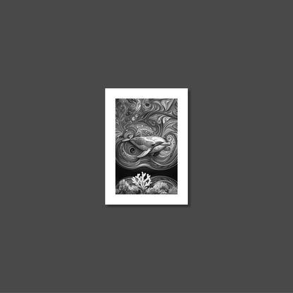 ABSTRACT DOLPHIN **UNFRAMED ART PRINT**