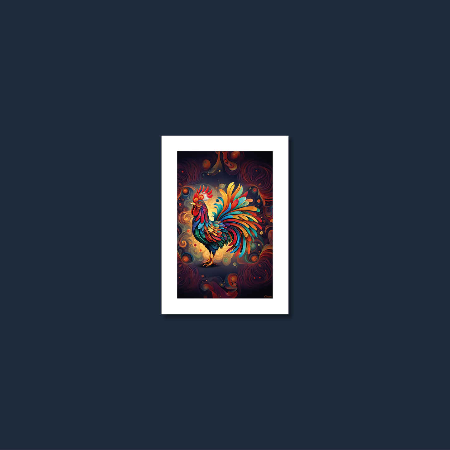 ABSTRACT COCKEREL **UNFRAMED ART PRINT**