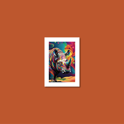 ABSTRACT RHINO **UNFRAMED ART PRINT**