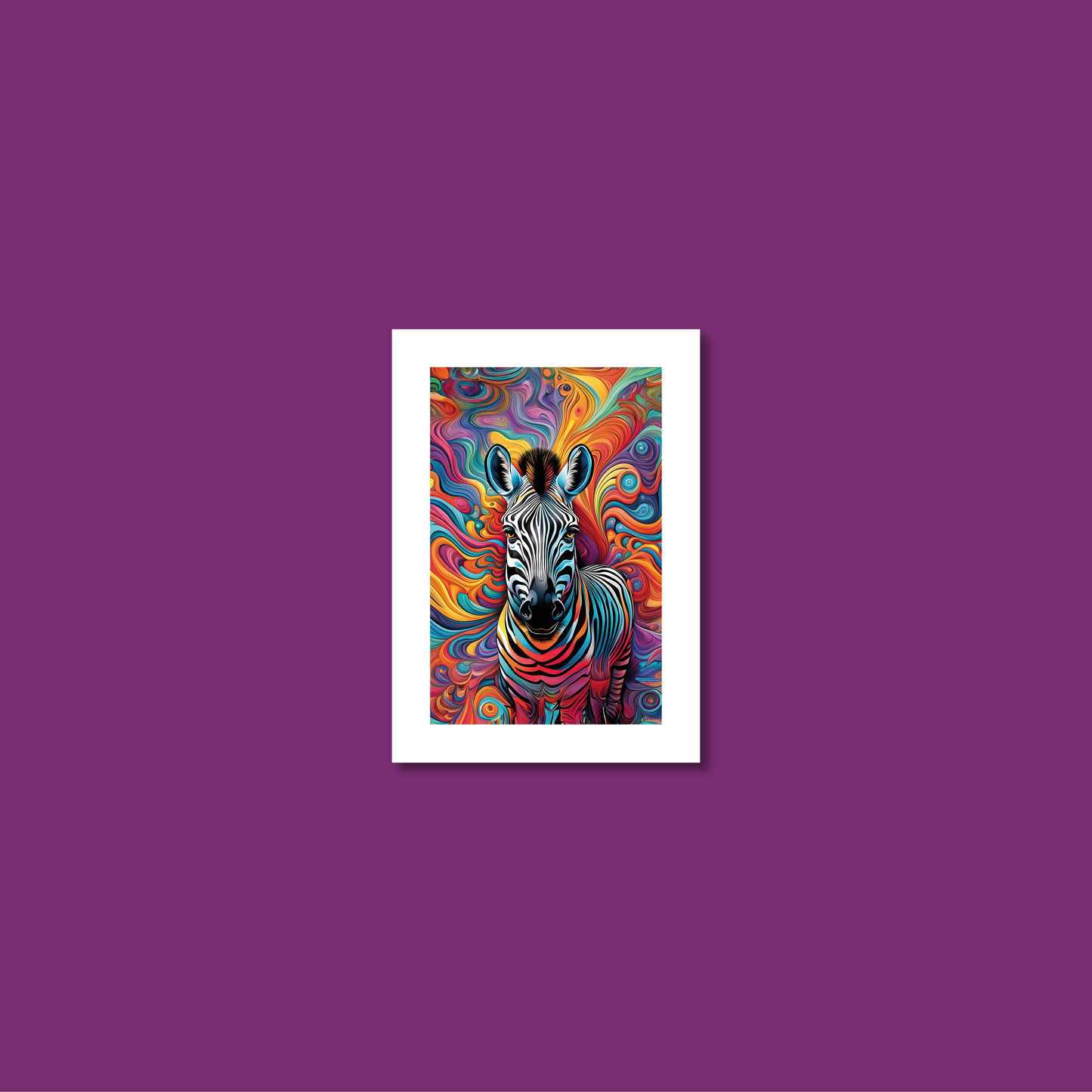 ABSTRACT ZEBRA **UNFRAMED ART PRINT**